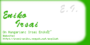 eniko irsai business card